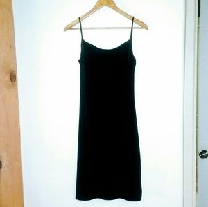 EUC Black Market backless black slip dress, Medium